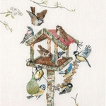 Thea Gouverneur 1065 - kit point de croix compté - Mangeoire à oiseaux