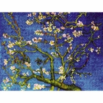 Riolis 1698 - kit point de croix compté - Fleur d'amandier d'après le tableau de V. van Gogh - 2