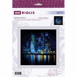 Riolis 2075 kit point de croix compté Ville de nuit 1