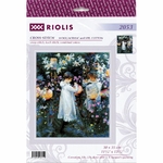 Riolis 2053 kit point de croix compté Œillet lys rose daprès  J.S SARGENT 1