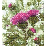 Riolis 1852 - kit point de croix compté - Bouquet de fleurs de chardon - 2