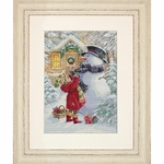 Luca-S BU5018 - kit point de croix compté - La fille aux cadeaux - 3