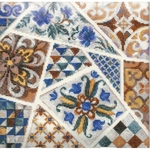 Riolis 1871 - kit point de croix compté - coussin Mosaic - 2