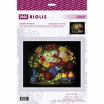 Riolis 2068 kit point de croix compté Nature morte aux chrysanthèmes 1