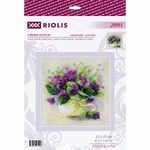 Riolis 2091 - kit point de croix compté - Violettes en pot - 1