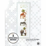Dutch Stitch Brothers  DSB002   toise de naissance Safari  kit point de croix compté 1