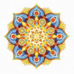 Riolis 1963  kit point de croix compté  Mandala de l énergie