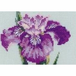 Riolis 1374  kit point croix compté  Irise violet  3