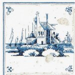 Thea Gouverneur 484  kit point de croix compté  Carreaux anciens Moulins  1