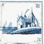 Thea Gouverneur 484  kit point de croix compté  Carreaux anciens Moulins  2