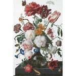 Thea Gouverneur 785  kit point de croix compté  vase de fleurs