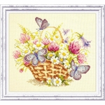 Chudo Igla  Magic Needle 40-80  kit point croix  Panier fleurie  1
