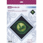 Riolis 2162  kit point croix  Oeil de dragon  1