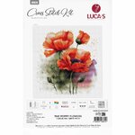 Luca-S B7024  kit point croix  Les fleurs de coquelicot  1