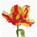 Thea Gouverneur 519  kit point de croix  Tulipe Perroquet