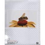 Thea Gouverneur 585  kit point croix  abeille sur échinacée jaune  1