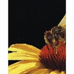 Thea Gouverneur 585-05  kit point croix  abeille sur échinacée jaune  4