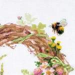 Riolis 1456  kit point de croix compté  couronne de fleurs  3