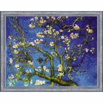 Riolis 1698  kit point de croix compté  Fleur damandier daprès le tableau de V. van Gogh