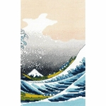 Riolis 2186  kit point croix  La Grande Vague au large de Kanagawa daprès lœuvre de K. Hokusai  3