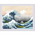Riolis 2186  kit point croix  La Grande Vague au large de Kanagawa daprès lœuvre de K. Hokusai