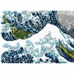 Riolis 2186  kit point croix  La Grande Vague au large de Kanagawa daprès lœuvre de K. Hokusai  4