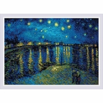 Riolis AM0044  Broderia Diamant  nuit étoilée sur le rhône  Van Gogh