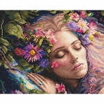 Letistitch 8081  kit point croix compté  Lit de Fleurs  4