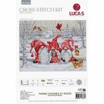 Luca-S BU5050  kit point croix  Trois Gnomes en Bois  1