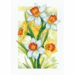 Riolis 2189  kit point croix  Lueur printanière Jonquilles  2