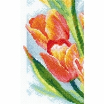 Riolis 2191  kit point croix  Lueur printanière Tulipes  3