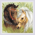 Riolis AM0039  Broderie Diamant  couple de chevaux  2
