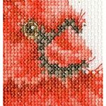 Bothy Threads  XHD67  oiseau le cardinal  kit point de croix compté  3