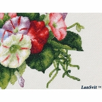 LanSvit  A002  kit point de croix compté  Fleurs de Liserons  2