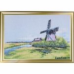 Lansvit A007  kit point de croix compté  Moulin à vent  5