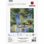 Luca-S  BU5055  kit point croix  Jardin romantique  1