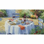 Luca-S BU5055  kit point croix  Jardin romantique  2