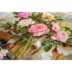 Luca-S B588  kit point de croix  Bouquet de roses  1