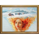 Aine  A1003  kit point croix  Dame nature  1