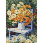 Luca-S BU5056  kit point croix compté  Coin de jardin  3
