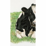 Thea Gouverneur 451  kit point de croix  Vache Holstein  1