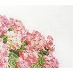 Thea Gouverneur 2047  kit point croix compté  Hortensia rose  4