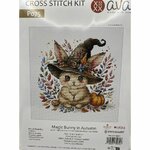 Ava  P075  kit de point croix compté  Lapin magique en automne  5