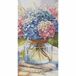 Ava  P052  kit de point croix compté  Hortensias  1