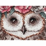 Ava P028  kit de point croix compté  Le hibou  5