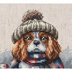 Ava P037  kit de point croix compté  Cavalier King charles  2