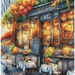 Ava  P051  kit de point croix compté  Café en automne  4