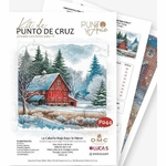 Ava P044  kit de point croix compté  La cabane rouge  1
