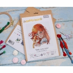 Hobby Jobby HJ002  kit point de croix  Fille et chat  1