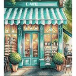 Ava P026  kit de point croix compté  Un café dans la ville  3